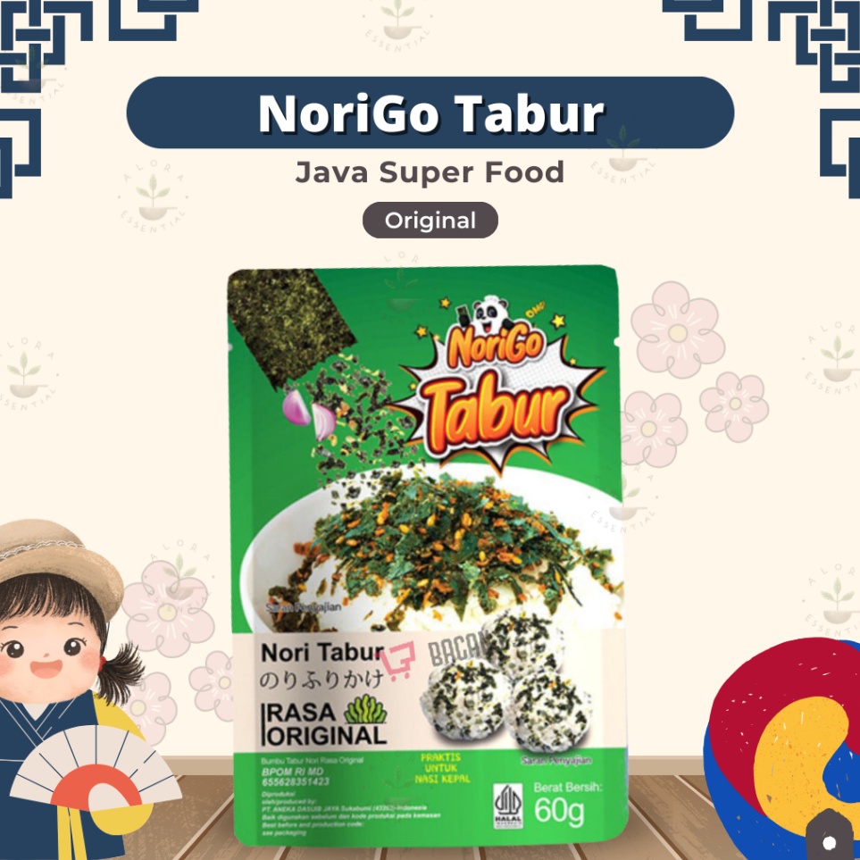 

[KODE PRODUK RCP9M8196] Java Nori Tabur Rumput Laut Panggang Original 60gr - Norigo Nori Tabur