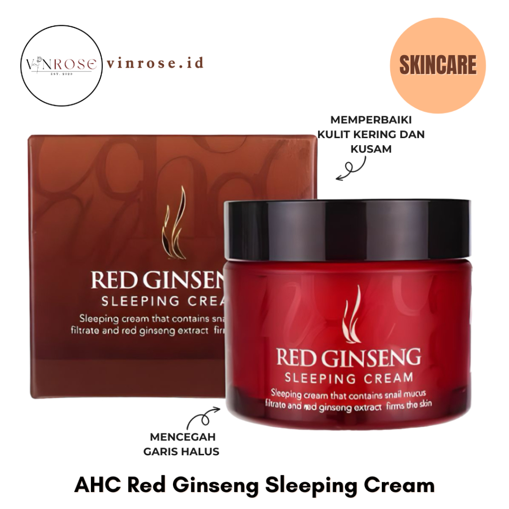 AHC Red Ginseng Sleeping Cream Korea/ Skincare Krim Malam