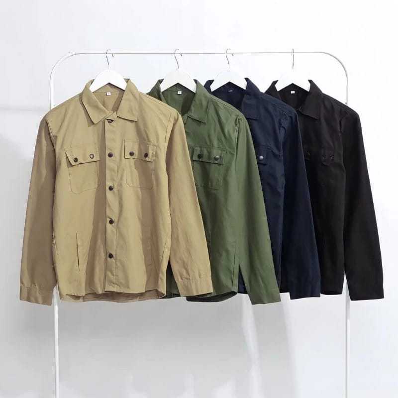 Kemeja Semi Parka Korean style Top - Jaket Semi Parka Outer Pria Wanita Oversize - baju Parka