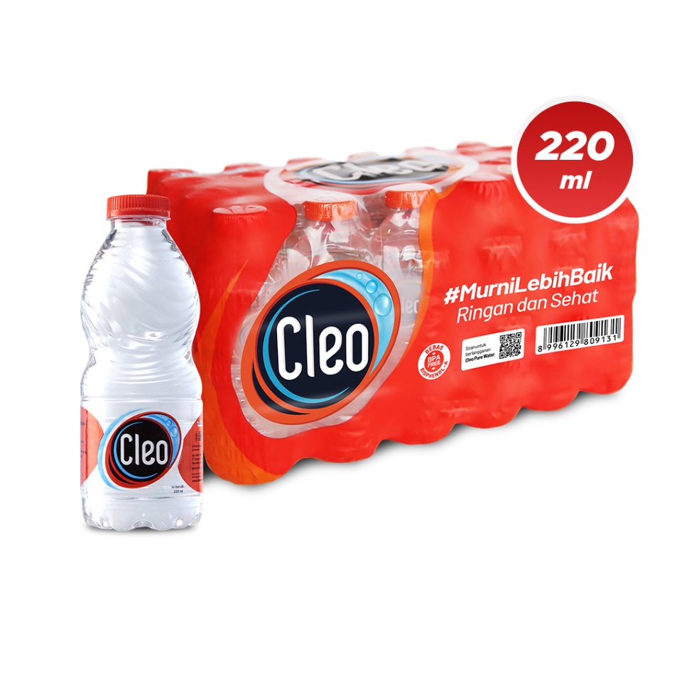 

[KODE PRODUK JJBAM7455] Cleo Air Mineral Botol 220ml (1 Pack isi 24)