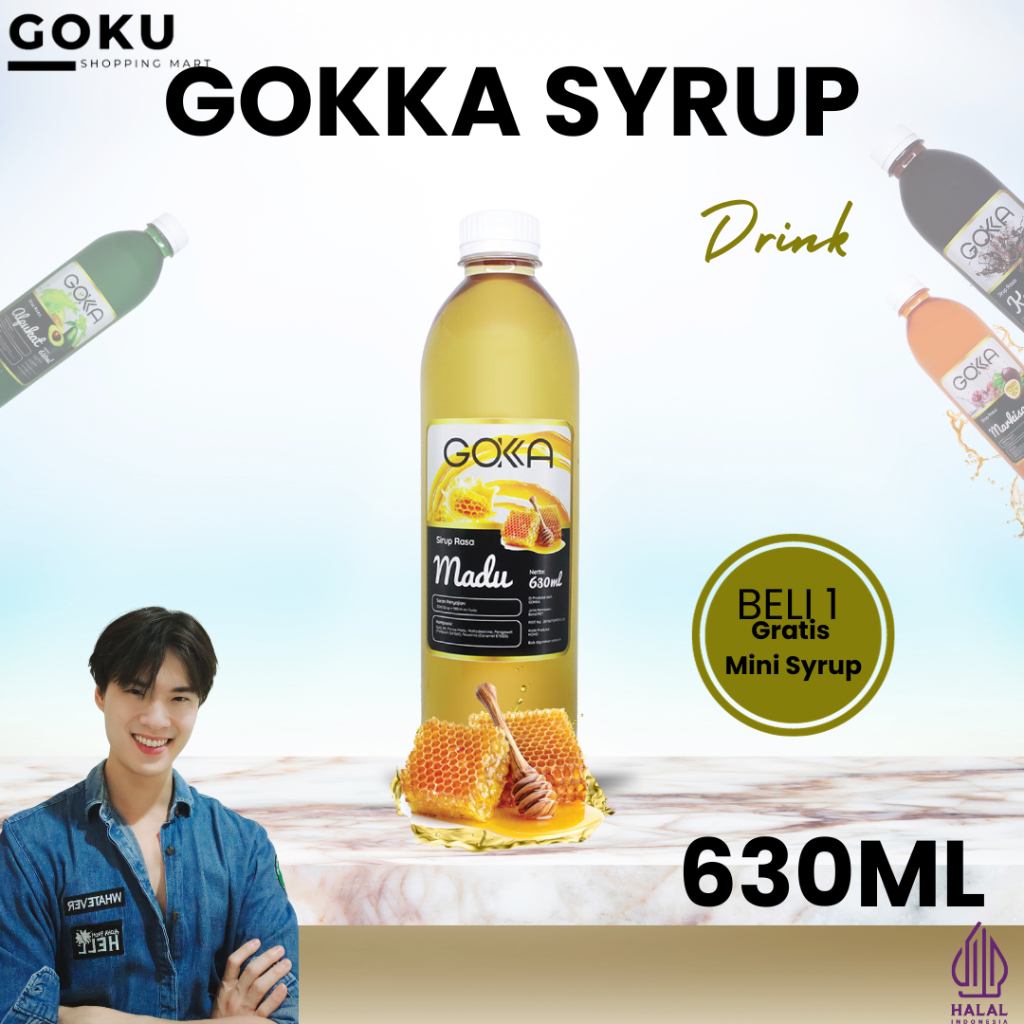 

Minuman Sirup 630ml Gokka Syrup Rasa Madu / Honey