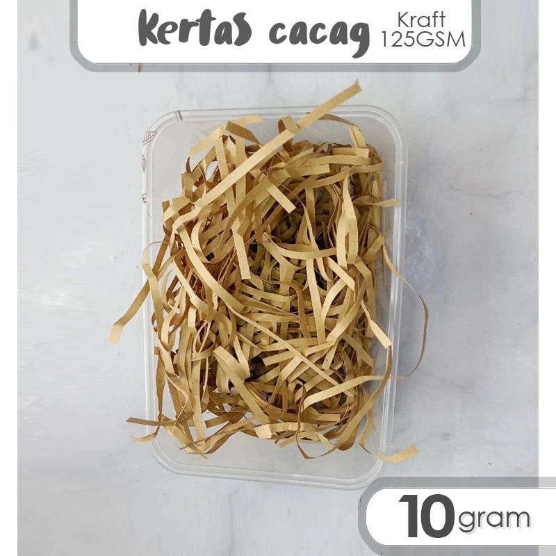 

(TERMURAH) Kertas Cacah Coklat Tebal 125gsm 10gram / Kertas Cacag warna coklat packing olshop gift box hampers / Paking anti pecah shraded paper kertas cacag