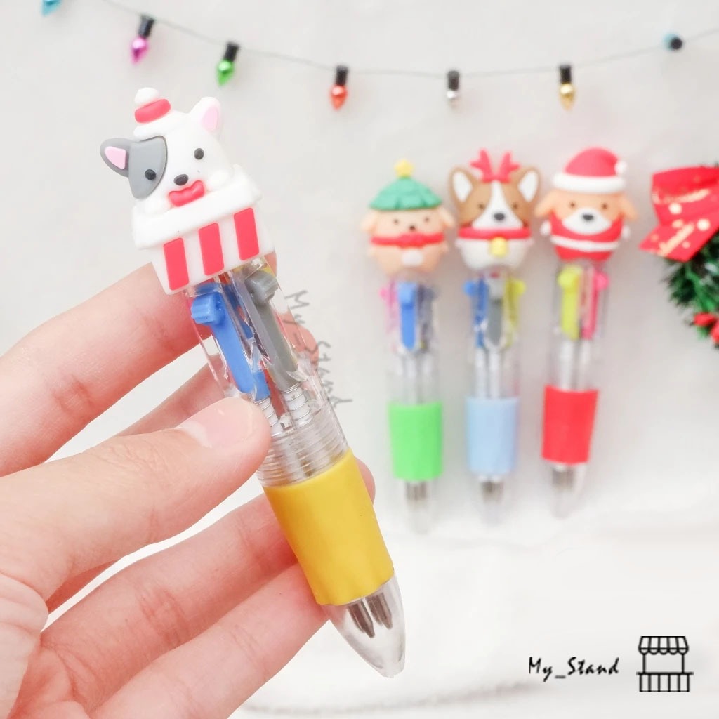 

Pena 4 Warna Pendek NATAL DOG Chirstmas Doggy Pulpen Mini Bolpen Bollpoint Doggie Ballpoint Guguk Natalan souvenir hadiah