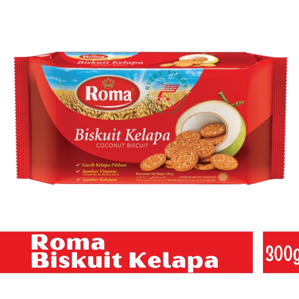 

KODE FGW327 ROMA BISKUIT KELAPA 300g