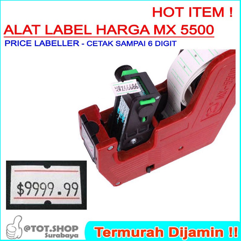 

Terlaku.! (TERBUKA) M 5500 ALAT LABEL HARGA PRICE LABELLER 6 DIGIT 44