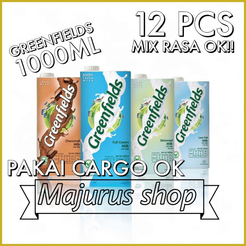 

CARGO-Susu UHT Greenfields 1000ml - [1 Dus/12 pcs]