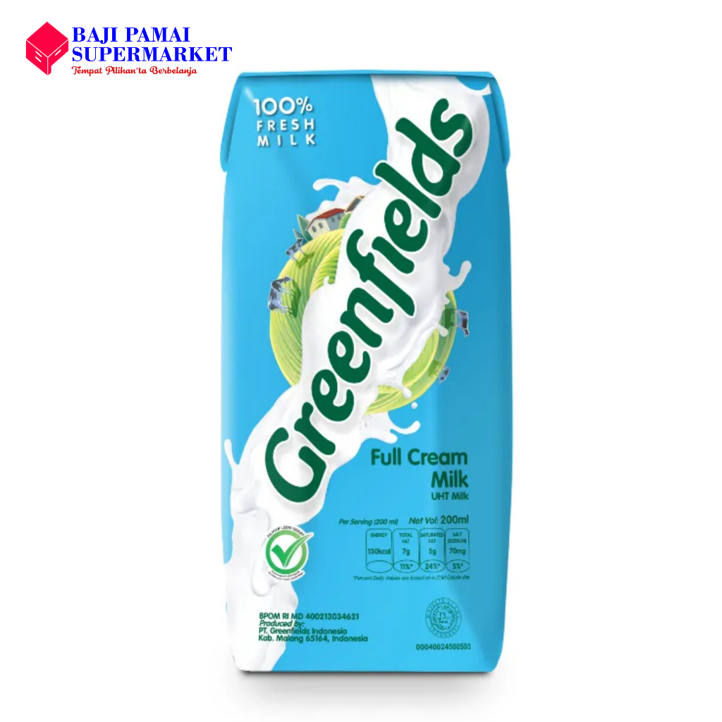 

Greenfields UHT Fullcream Minuman Susu 200 mL