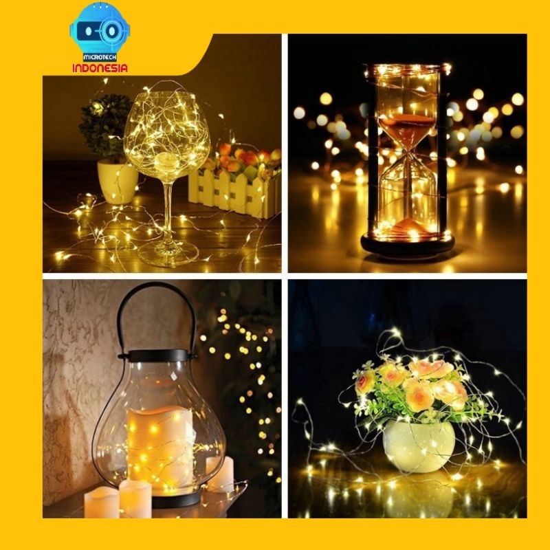 Lampu LED TUMBLR/Lampu strip dekorasi Waterproof(dengan baterai) 1M 10 led+ Baterai