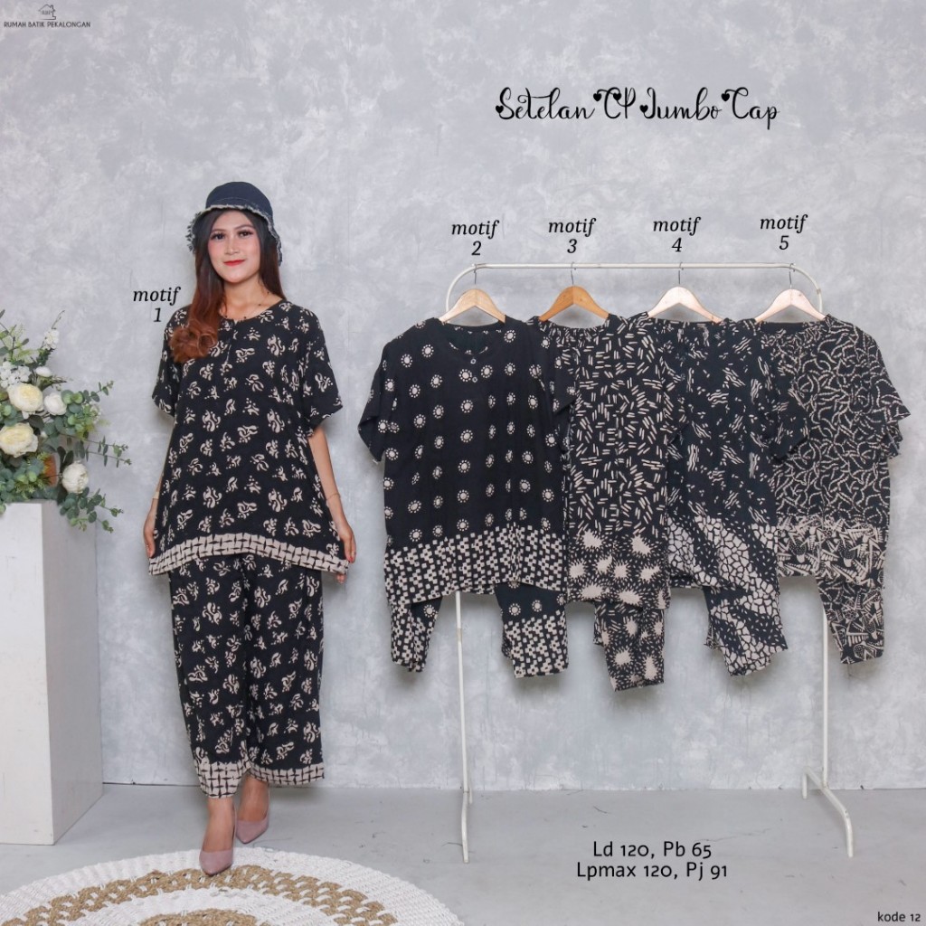 Setelan Kulot Jumbo Baby Doll Batik Pekalongan 12
