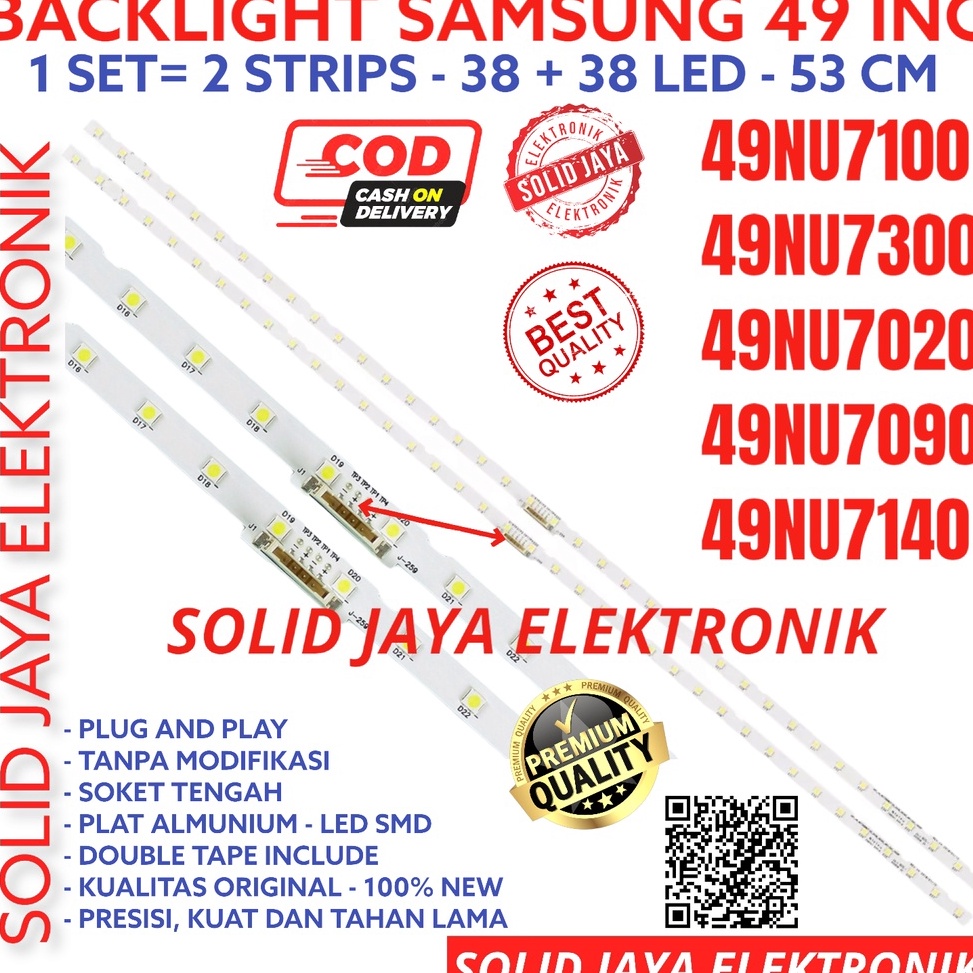 TIPE COX481 BACKLIGHT TV LED SAMSUNG 49 INC UA 49NU7100 49NU7300 49NU7020 49NU7090 49NU7140 49NU LAM