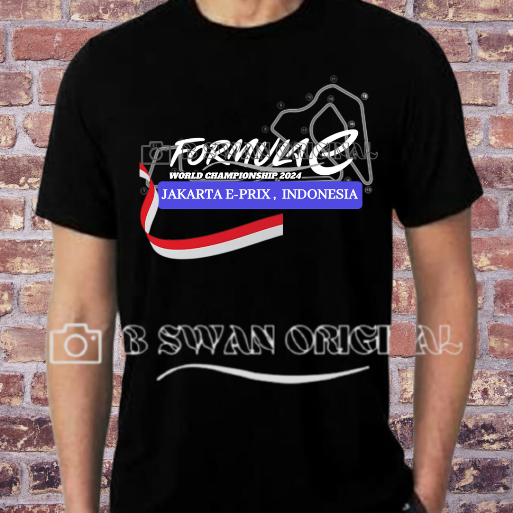 Baju Kaos Outfit Dewasa Pria Wanita ABB FIA Formula E-Prix World Championship Jakarta Indonesia 2024
