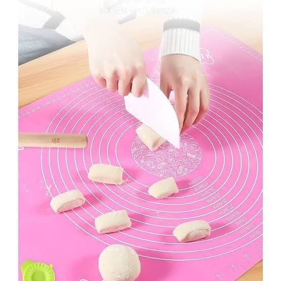 Alas Adonan Kue Silicone Baking Pastry Silikon Mat Anti Lengket Besar Kecil Bagus Premium
