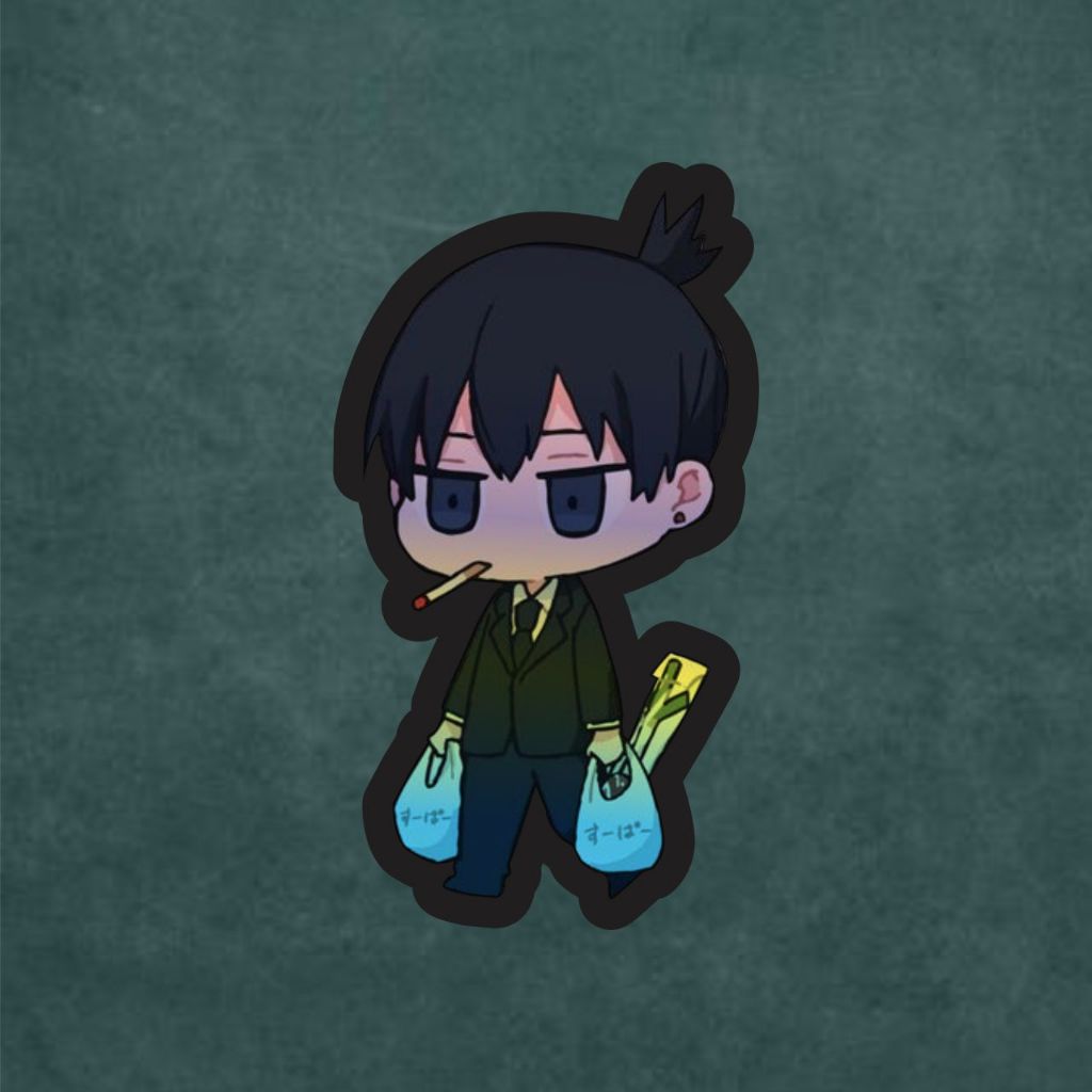 

Stiker Anime Hologram Aki Kun Chainsaw Man Case Hp dan Laptop 7 Cm