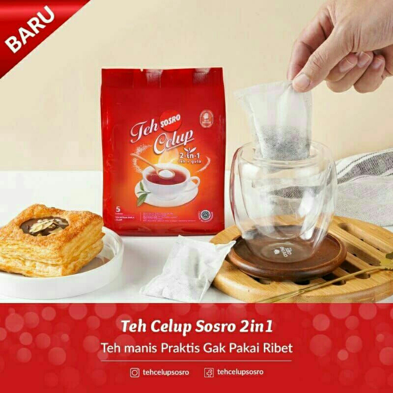 

Teh Celup SOSRO 2 In 1 Teh+Gula 5'S