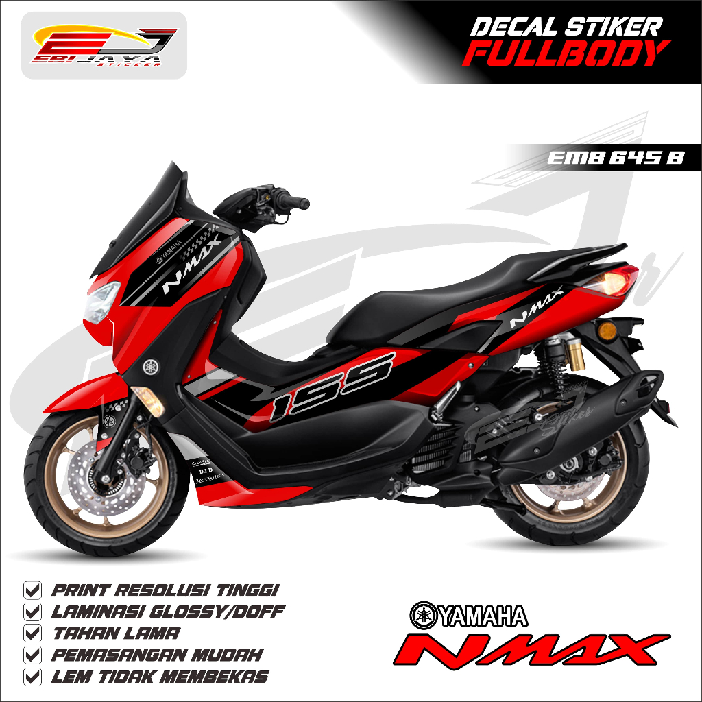 STIKER DECAL NMAX NEW-STIKER FULL BLOK NMAX-STIKER NMAX FULL BODY-STIKER BODY NMAX NEW DESAIN-EMB 64