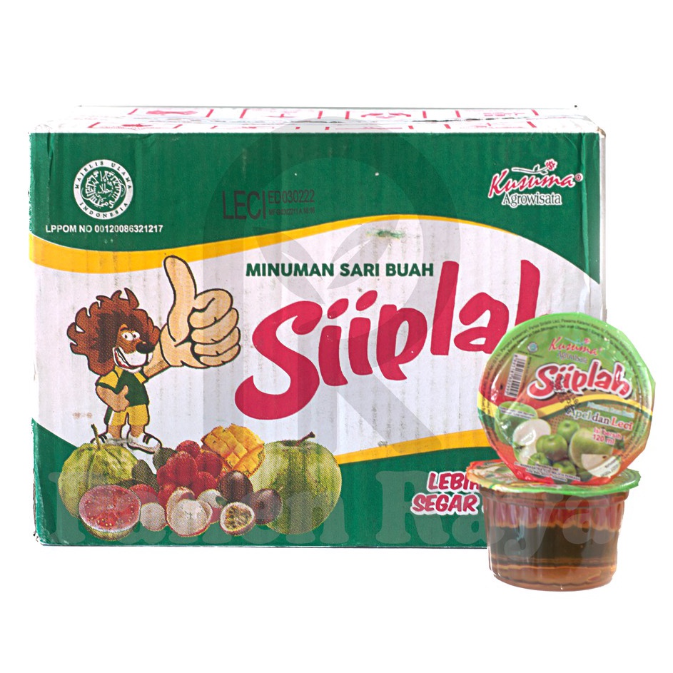 

[KODE 7NAI0] Minuman Sari Buah Kusuma Siiplah Apel / Leci / Jambu Karton isi 32pcs Siap Minum