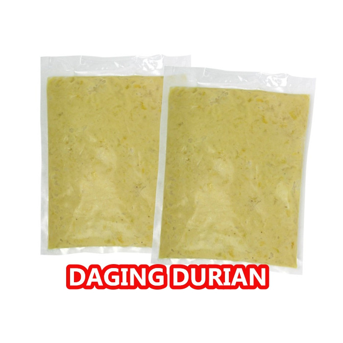 

Buah daging durian medan kupas tanpa biji