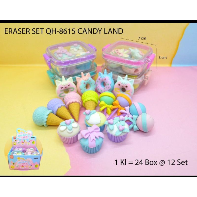 

penghapus bentuk candy land set box