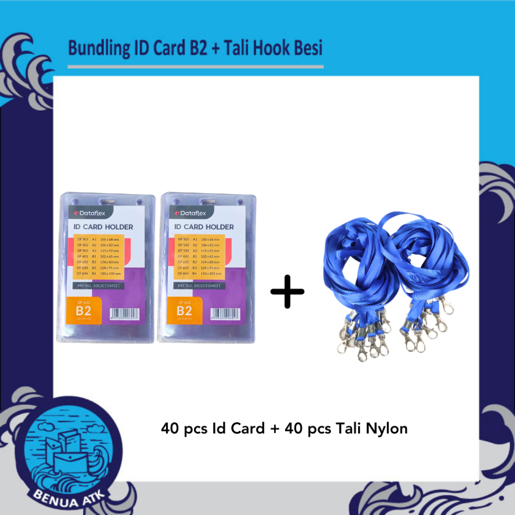 

BUNDLING ID Card Holder B2 + Tali Nylon Hook Besi - NYLK