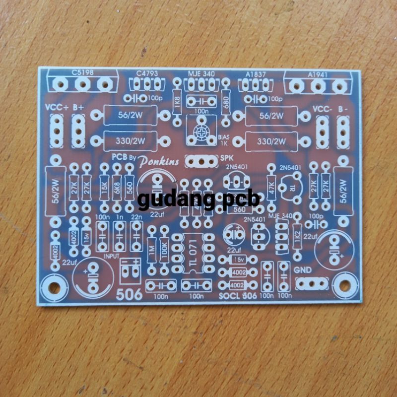 PCB driver Socl 506 tef bias servo bahan fiber fr4