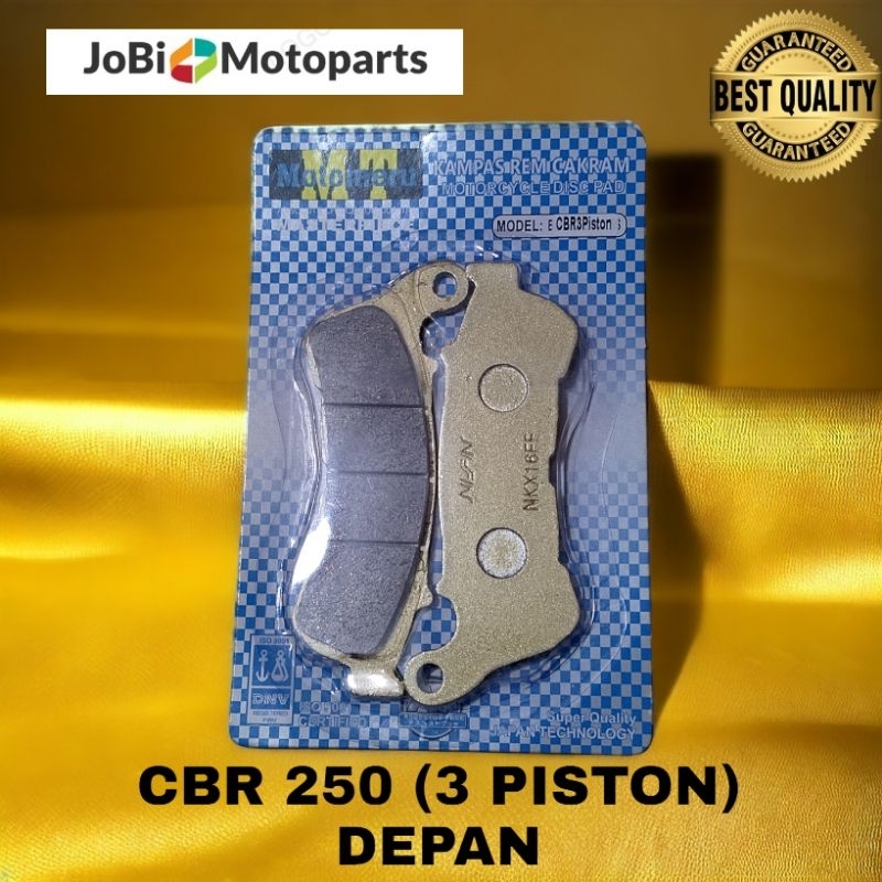 Motomeru Discpad Dispad Kampas Rem Depan CBR 250 250R 3Piston KYJ