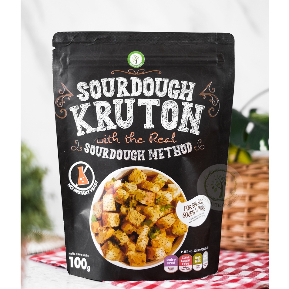 

[KODE PRODUK BWQJN7948] SOURDOUGH KRUTON - SAVORY BAKED BREAD WITH REAL SOURDOUGH METHOD 100GR