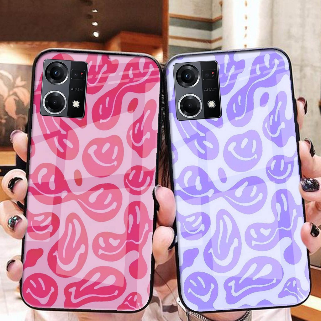 Case Kaca Oppo Reno 8 4G - Kesing Kaca Oppo Reno 8 4G - Case Cantik Oppo Reno 8 4G  - Case Kaca Kila