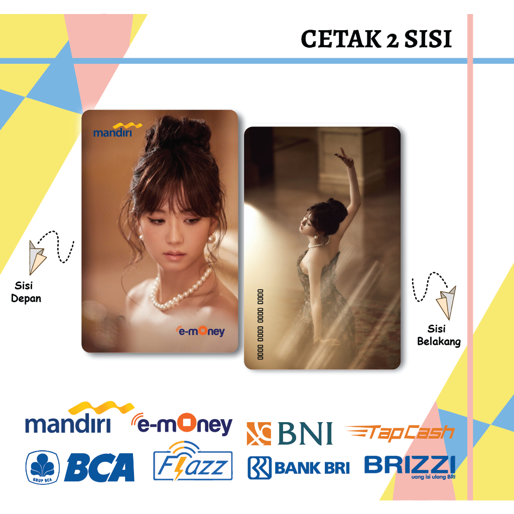 KARTU EMONEY KPOP JISOO BLACKPINK FLOWER MANDIRI FLAZZ BCA GEN 2 BNI TAPCASH BRIZZI BRI - 2 SISI