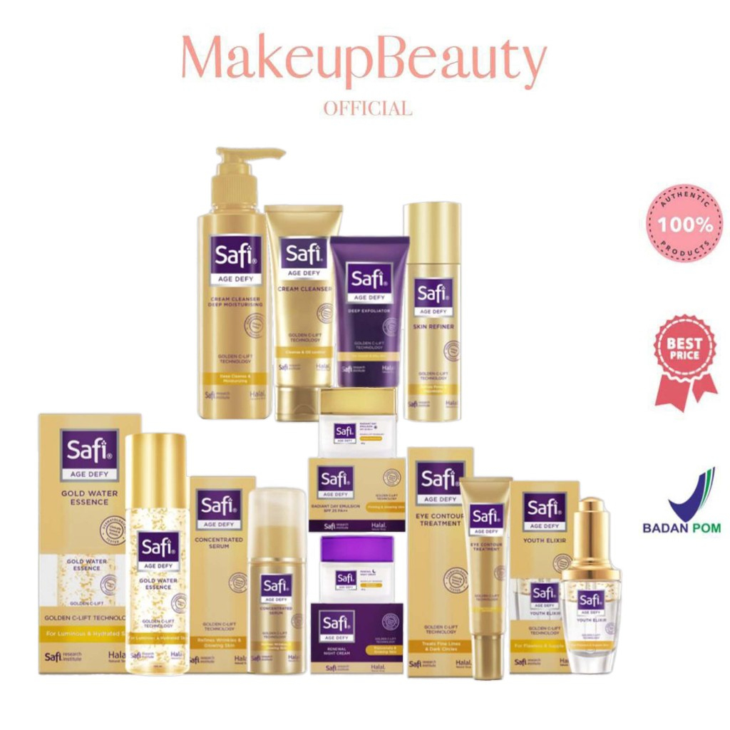 SAFI Age Defy Gold Water Essence/ Serum/ Cleanser/ Youth Elixir/ Night Cream/ Day Emulsion/ ETC