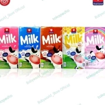 

Diamond Milk susu UHT mini COKLAT /STOBERI/ FULL CREAM/ MADU /MARSHMALLOW 125ml
