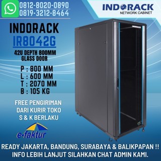 INDORACK IR8042G CLOSE RACK 42U DEPTH 800MM GLASS DOOR - RACK SERVER 42U NOT ABBA FORTUNA NIRAX