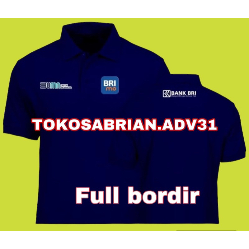 baju kaos BUMN BRI kaos BUMN BRI kaos kerah BUMN BRi kaos bank BRI
