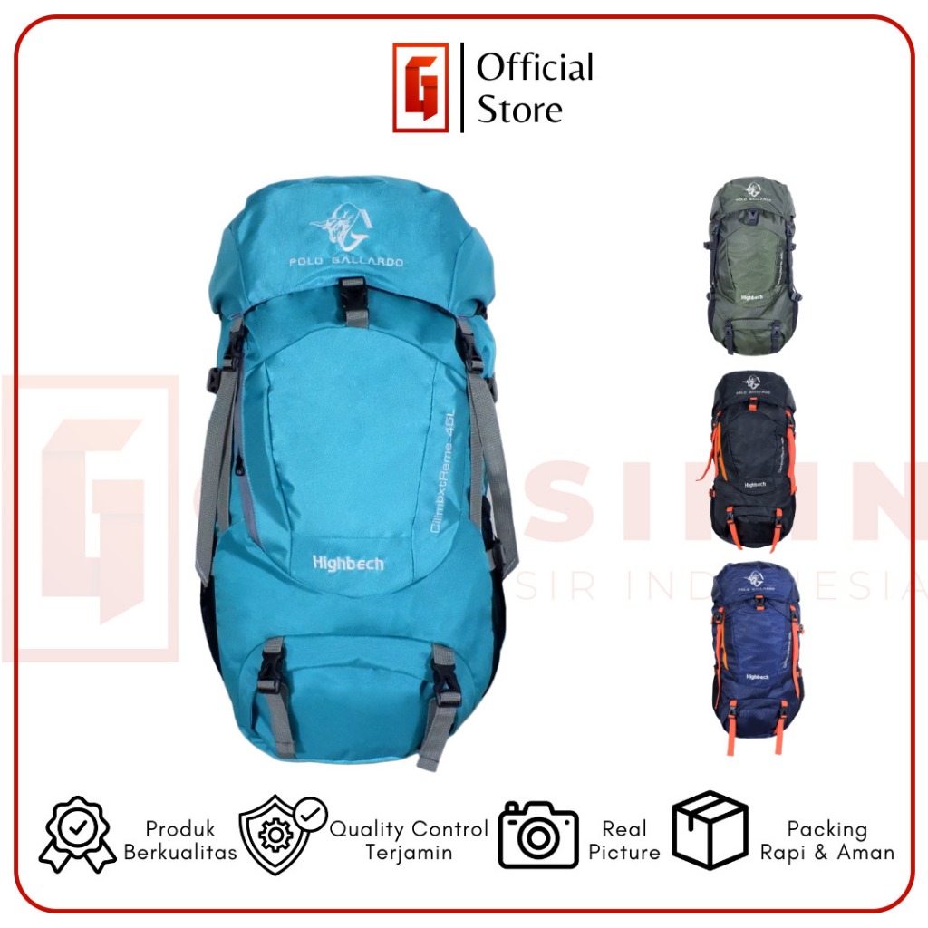 Polo Gallardo Tas Carrier Highbech 45 Liter Tas Backpack Hiking Camping