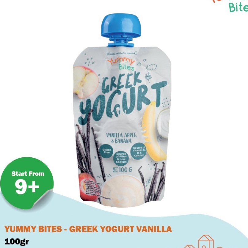 

➳Kirim Sekarang❊➽ Yummy Bites Greek Yogurt Vanilla, Apple & Banana 100gr J37 ✹