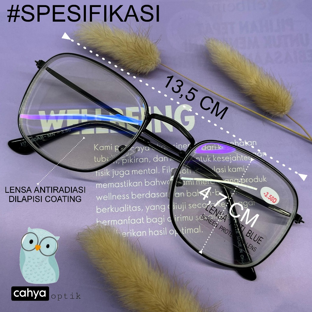 KACAMATA Minus Antiradiasi  model korean style pria dan wanita