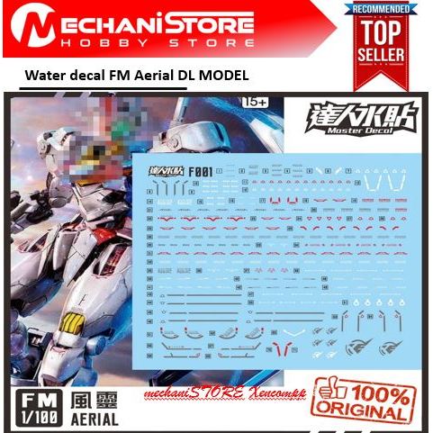 Decal Gundam FM Aerial DL model 1/100 full mechanics arial DL Decal full mechanic mechanis pre cut p