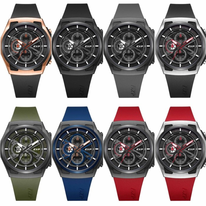 jam tangan pria expedition 6842 tali rubber original