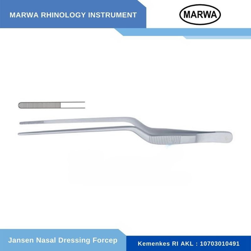 Jansen Ear Forcep Bayoned Shaped / Pinset Bayonet Marwa