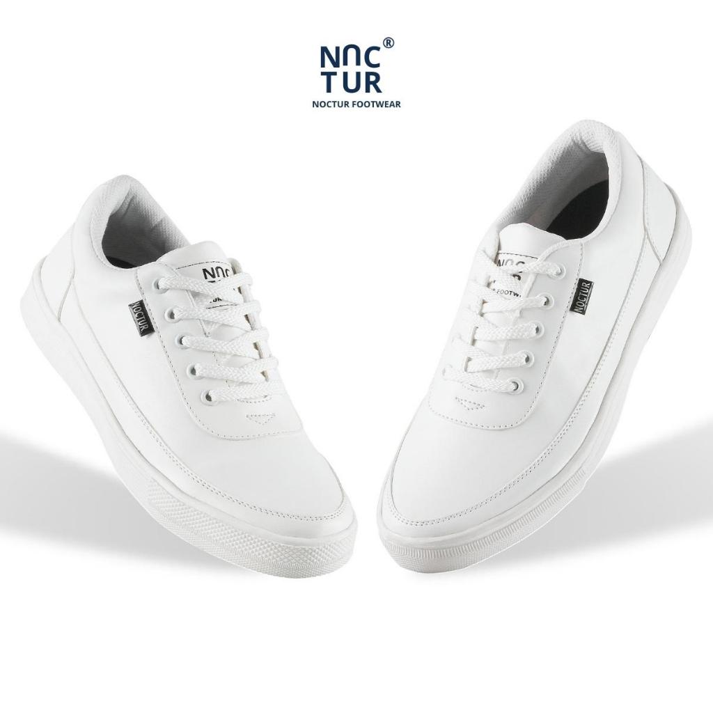 NOCTUR - Sepatu Pria Casual Full White N 702