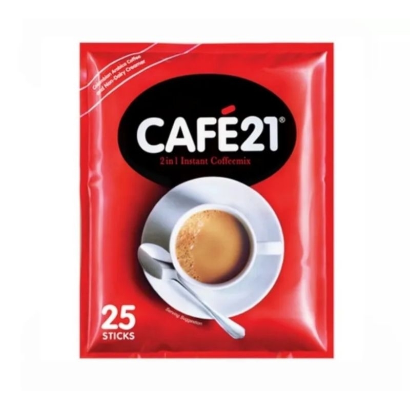 

Kopi Instant/Coffeemix 2in1 Singapore Merek CAFE 21 (25 Sticks).