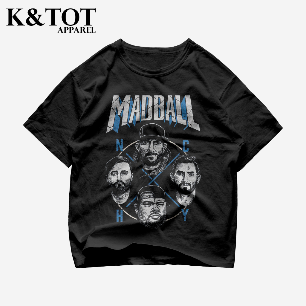 KNTOT - KAOS BAJU MADBALL BAND | TSHIRT OVERSIZE VINTAGE HITAM BOOTLEG - PRIA WANITA DEWASA ANAK 24S