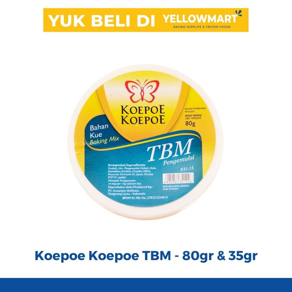 

Koepoe Koepoe TBM Pengemulsi - 80gr dan 35gr