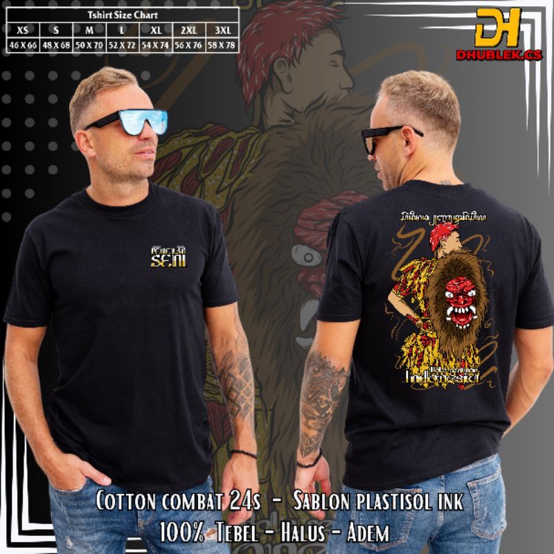 (COD) Baju Disto Kualitas Terbaik ,T shirt barong , Kaos Rampak Buto , buto gedruk , topeng buto , p