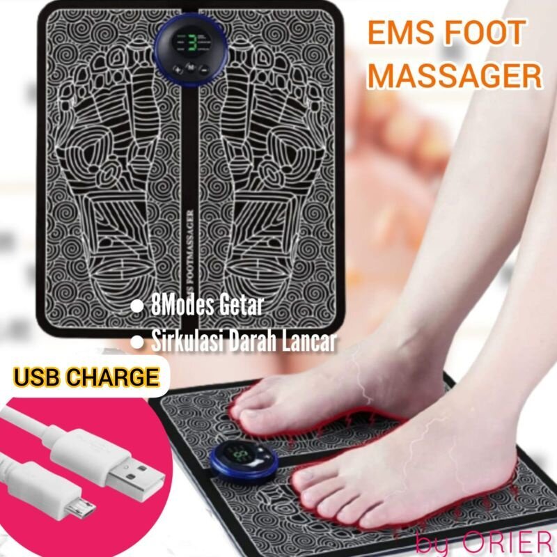 ALAT PIJAT KAKI ELEKTRIK /EMS FOOT MASSAGER PAD USB RECHARGEABLE