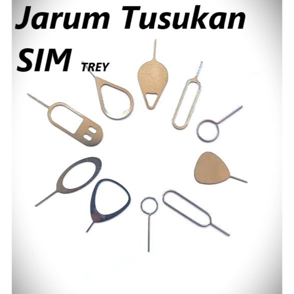 Bentuk Jarum Tusukan SIM INJECTOR/Pembuka SIM/Card Memory SD Micro PIN TREY/Bahan Metal / Jarum Buka