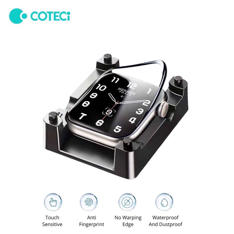 Apple watch series 10 9 8 7 6 polymer pmma coteci screen guard iwatch se 5 4 anti gores iwatch