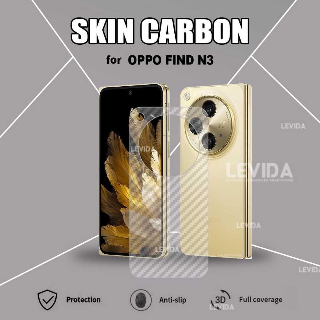 Skin Carbon Oppo Find N3 Oppo Find N3 Flip Skin Back 3D Antigores Skin Carbon Oppo Find N3 Oppo Find