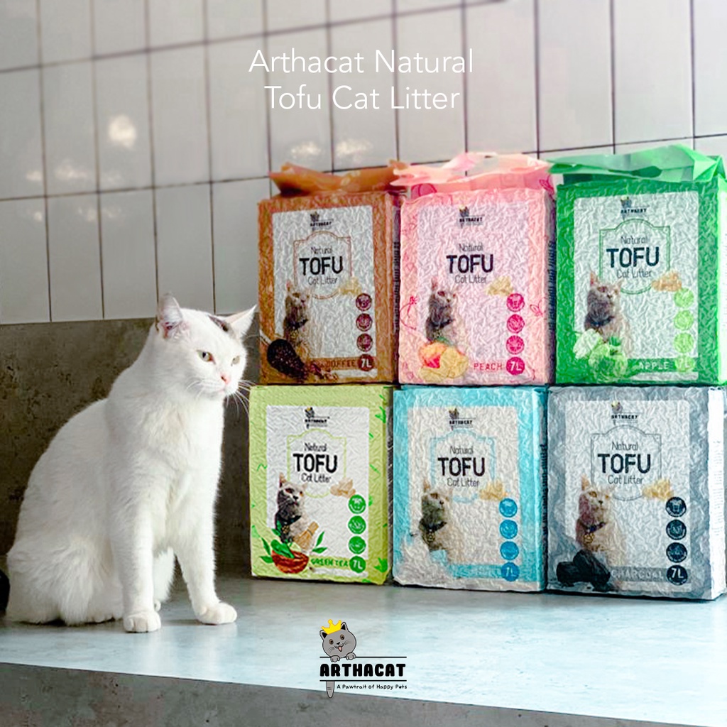 HARGA GROSIR Arthacat Pasir Kucing Gumpal Soya - Tofu Clumping Cat Litter 7Liter/ Pasir Tofu/ Pasir 