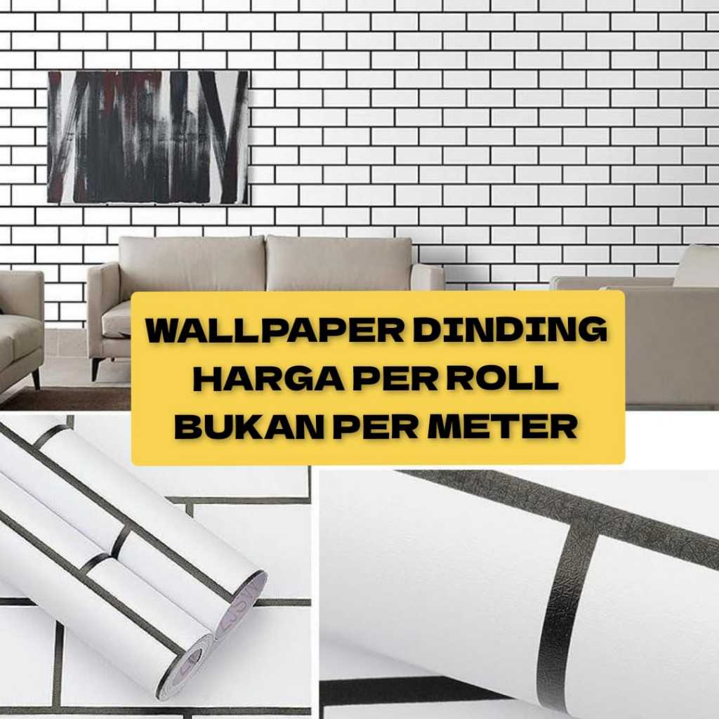 Wallpaper Sticker Dinding Dapur KERAMIK PUTIH Stiker Kaca Kayu Plastik Tembok Dekorasi Rumah Cafe