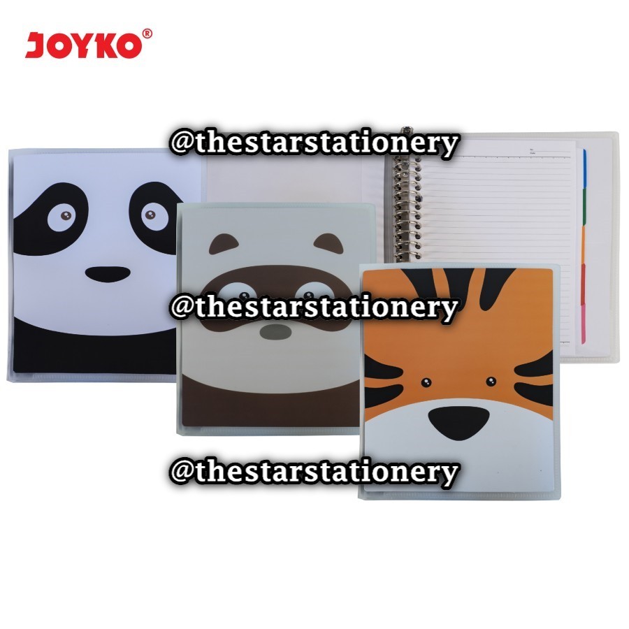 

(1 Biji) Map Binder Joyko A5-TSAF-F511 A5 Animal Face / Binder Note Joyko TSAF F511 A5 Animal Face